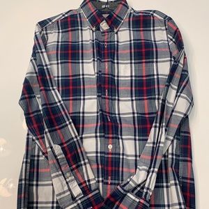 J crew men’s button up polo size medium slim fit